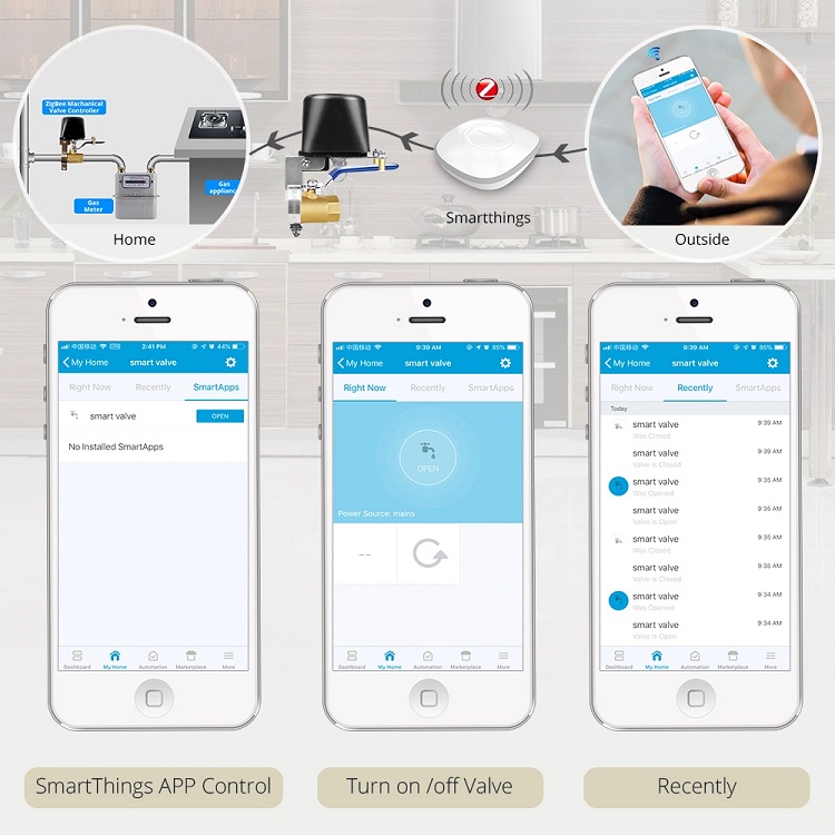 Automatic Gas Valve/Smart WiFi Water Shut Off Zigbee